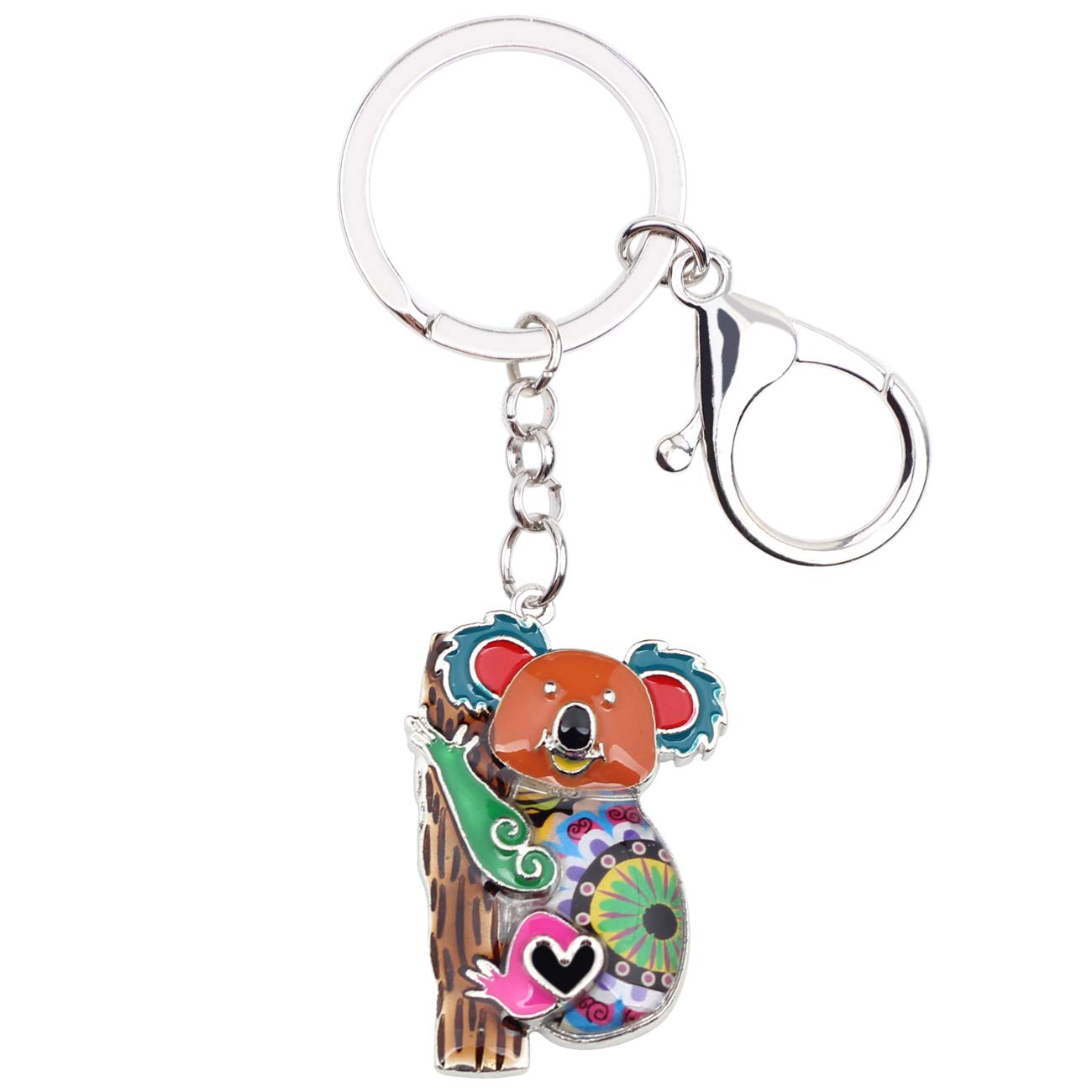 Weveni Women's Multicoloured Enamel Alloy Australia Koala Bear Keychain Charms Jewelry For Girls Bag Car Wallet (Multicoloured)