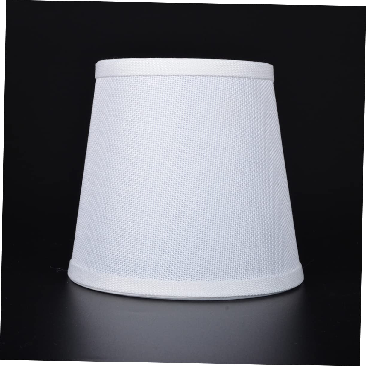 Abat-jour Blanc à Pince E14 en Tissu, Lot de 6 Pièces
