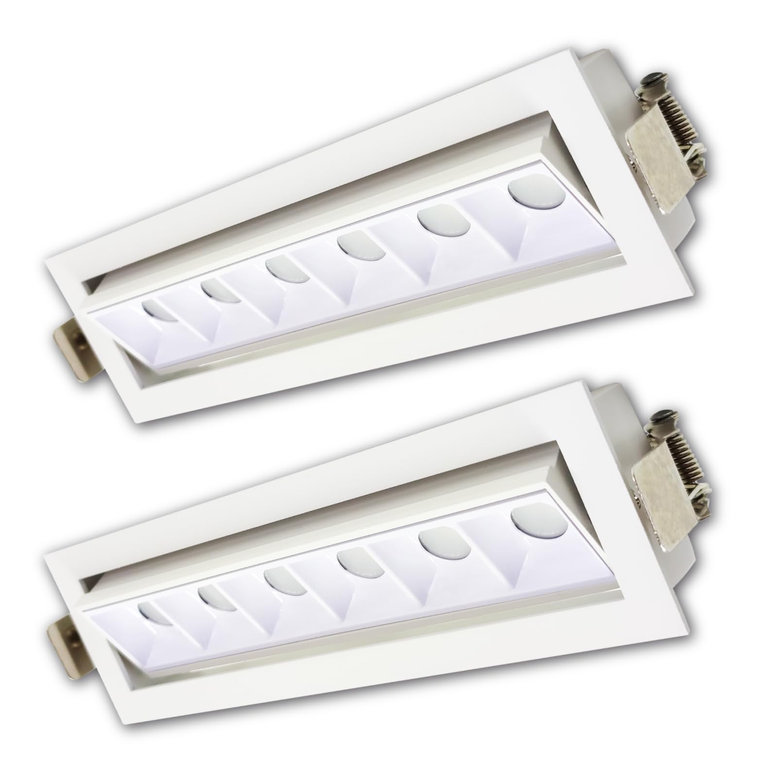 LED ATOMANT 2x Foco Downlight LED Direccionable Rectangular 12W CREE 6500K | Medida 186x60mm, 1140 Lumenes, Proteccion IP44