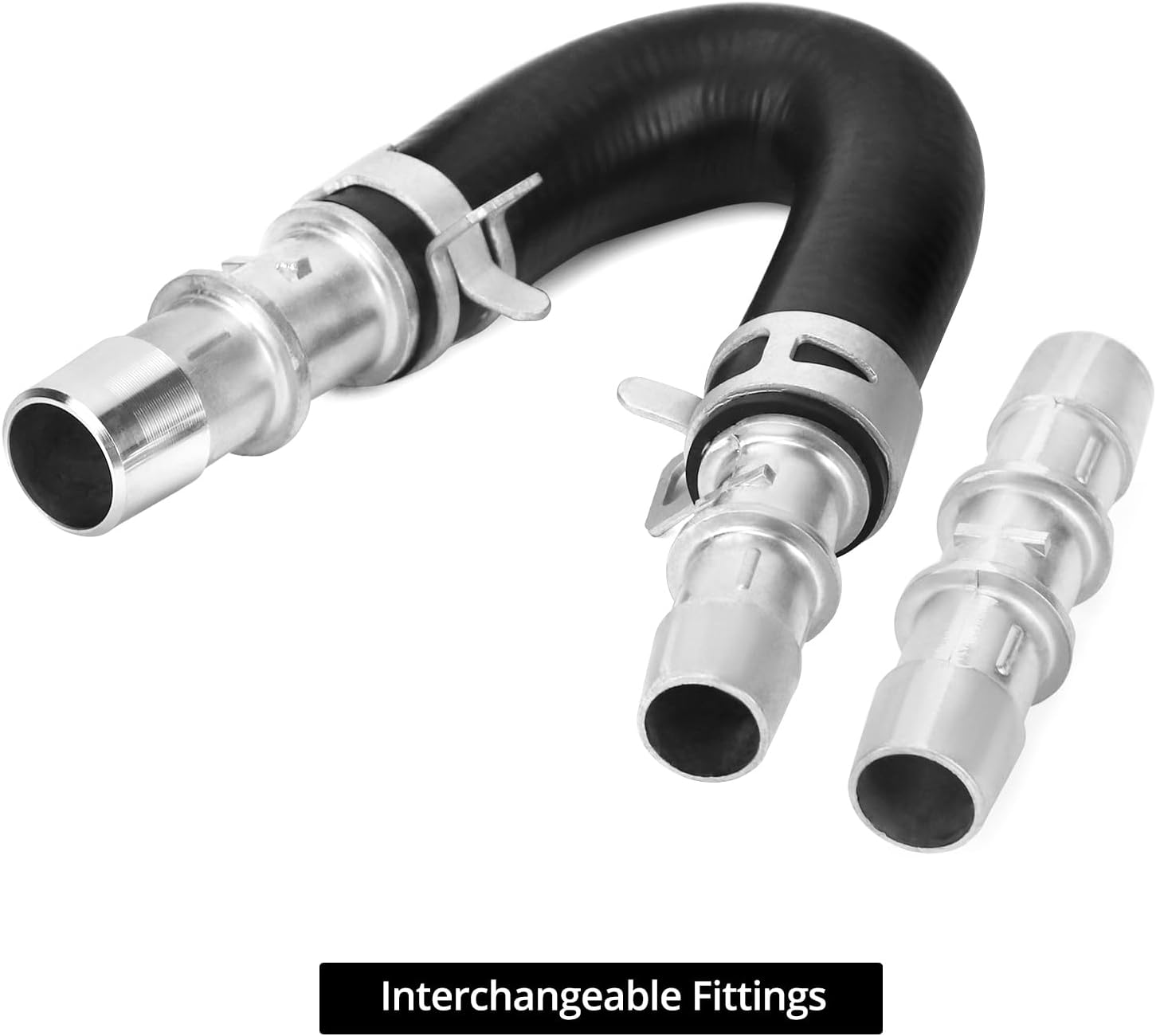 QWORK Upgrade Aluminum Engine Heater Core Bypass Kit, Includes Interchangeable 5/8" and 3/4" Hose Fittings, Direct Replacement with Quick Installation