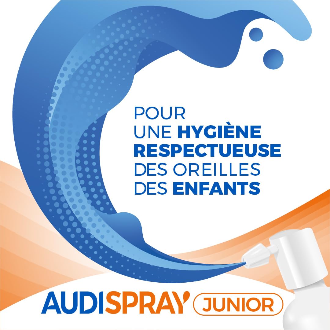 AUDISPRAY JUNIOR -Spray auriculaire - Hygiène - Enfants - Hygiène de l'oreille - Prévient l'accumulation de cérumen - Spray - 25 mL - De 3 à 12 ans
