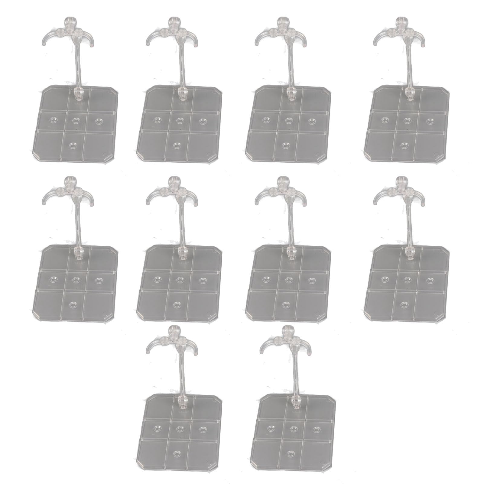 Stojak na Figurki, 10 Zestawów Podstawka Pod Model Lalki Stojaki na Figurki Stojak na Lalki Przezroczysty Akryl Podstawa Uchwytu na figurkę Anime na 6-calowe SD, BB, lalkę,