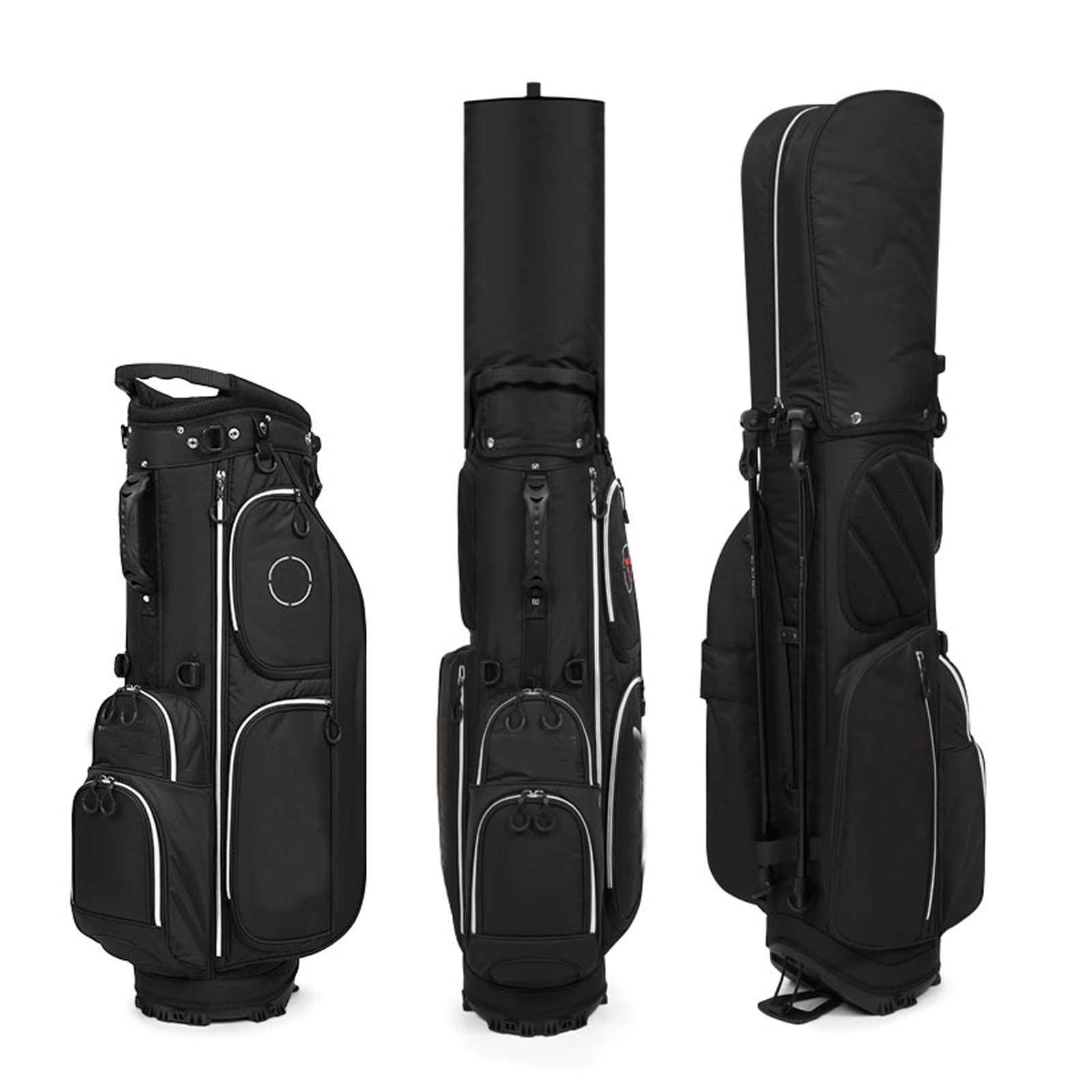Adult Golf Telescopic Bag, Golf Stand Bag with 5 Way Divider Portable, Golf Bag with Multiple Pockets, The Material is Waterproof, with A Zip at The Top