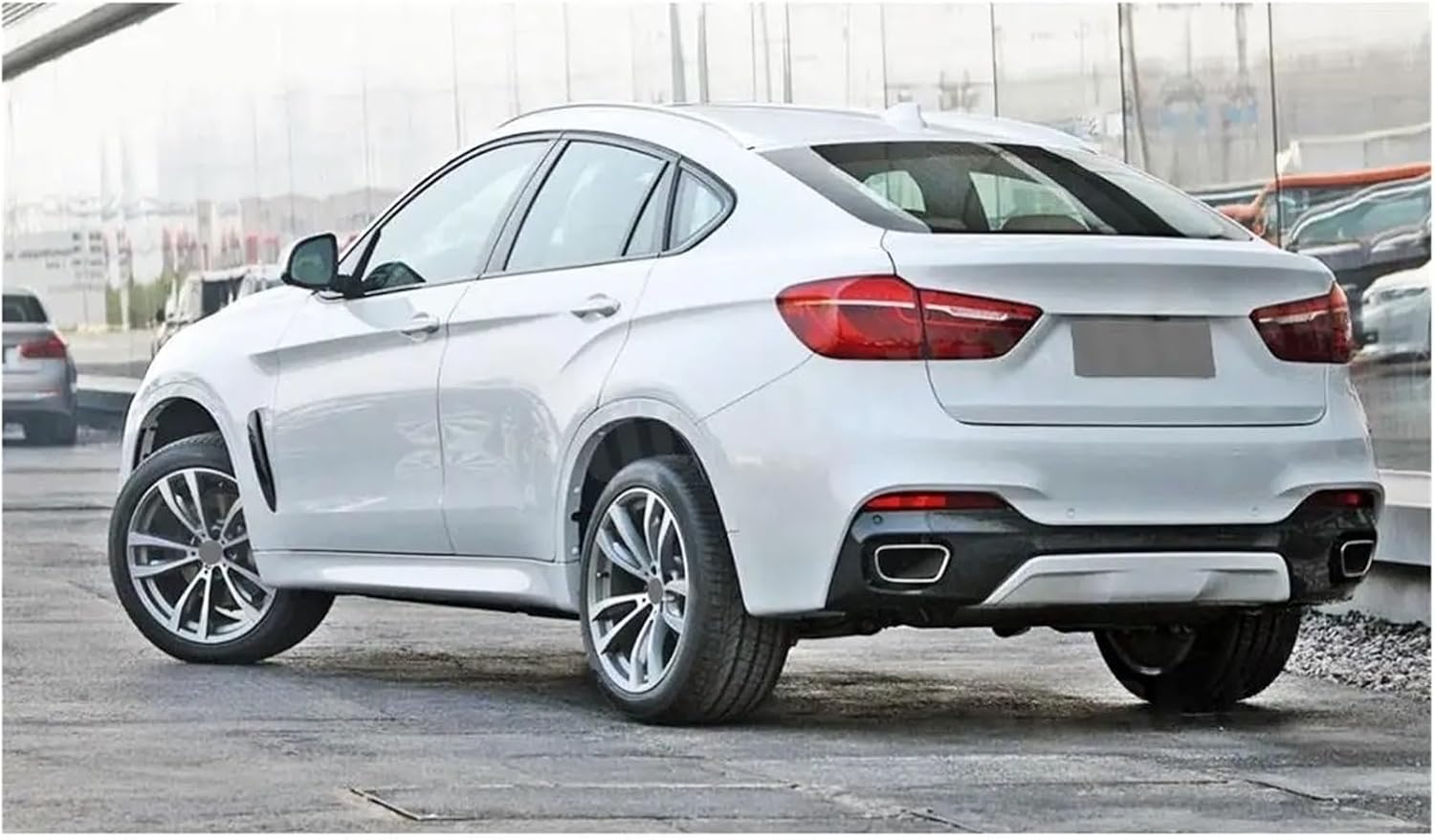 PP Material Wheel Arches Eyebrow Mudguards Compatible with X6 F16 Sport 2015-2018 Car Bodykits Trims(Matte Black)