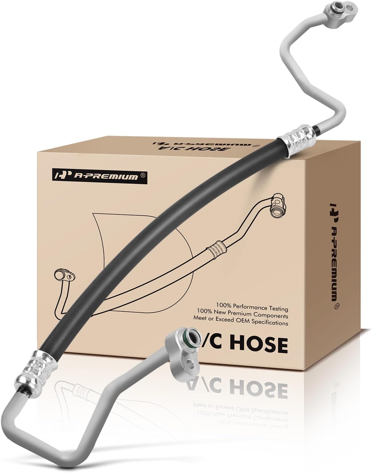 A-Premium A/C Discharge Line Hose Assembly Compatible with Honda CR-V, 2007 2008 2009 2010 2011, 2.4L, Compressor to Condenser