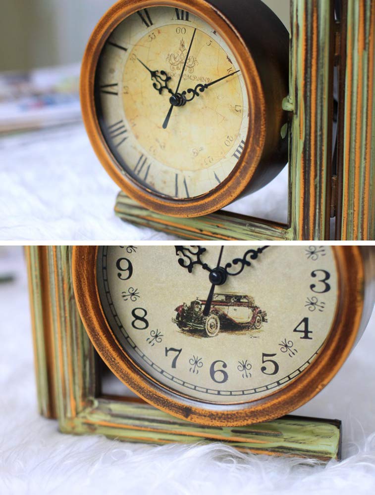 Old-Fashioned Double-Sided Desk Clock, Desk Clock, Retro