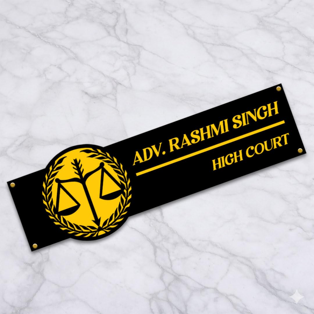 Personalised Advocate Name Plate Acrylic Lawyer Office Door Sign Name Board — Amazon image 14