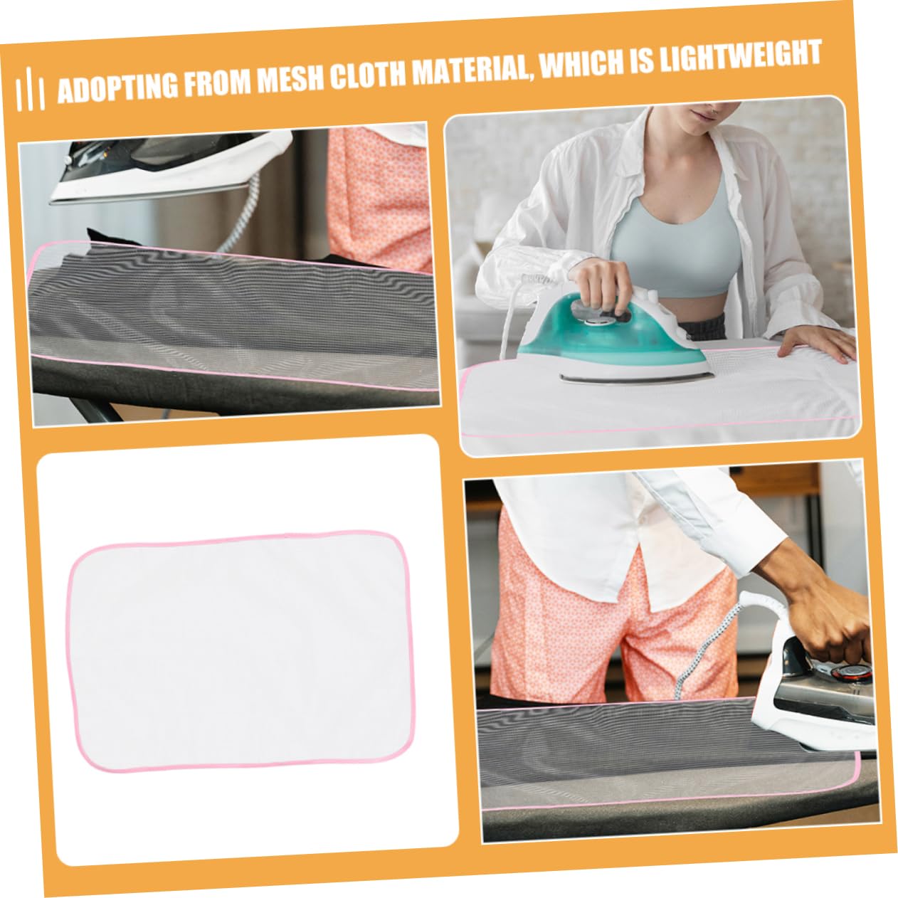 MOLUCKFU Ironing Mesh Pad 4pcs Ironing Board Cover Heat-Insulated Ironing Cloth Practical Easy to Use