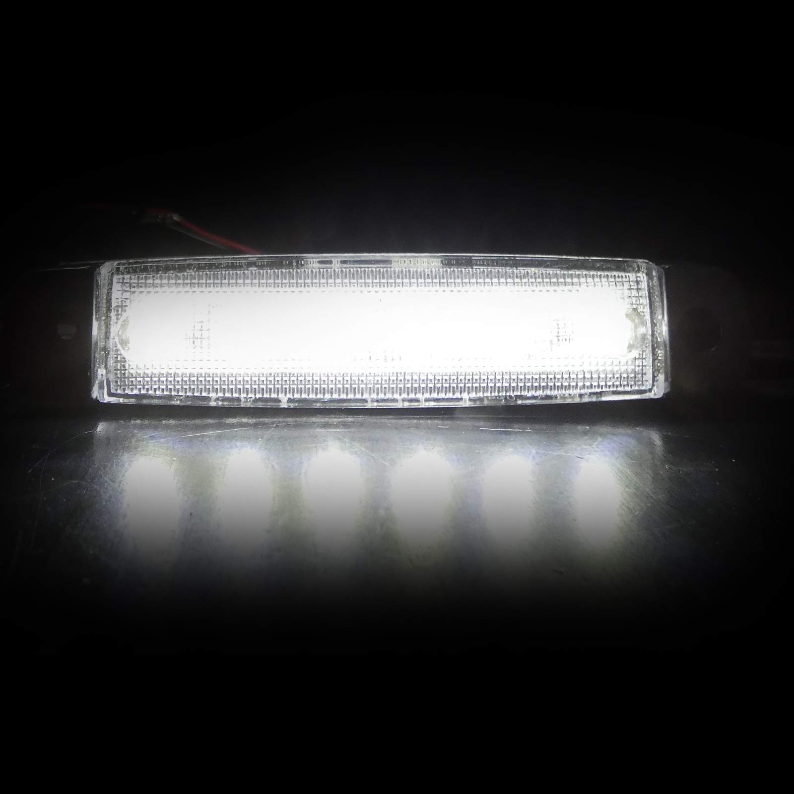 J/J 30 X Segnalatore Luce Ingombro 6 Led 24v 24volt 3 Colori Arancio Rosso Bianco Camion Fanale Laterale E Mark Omologati E13