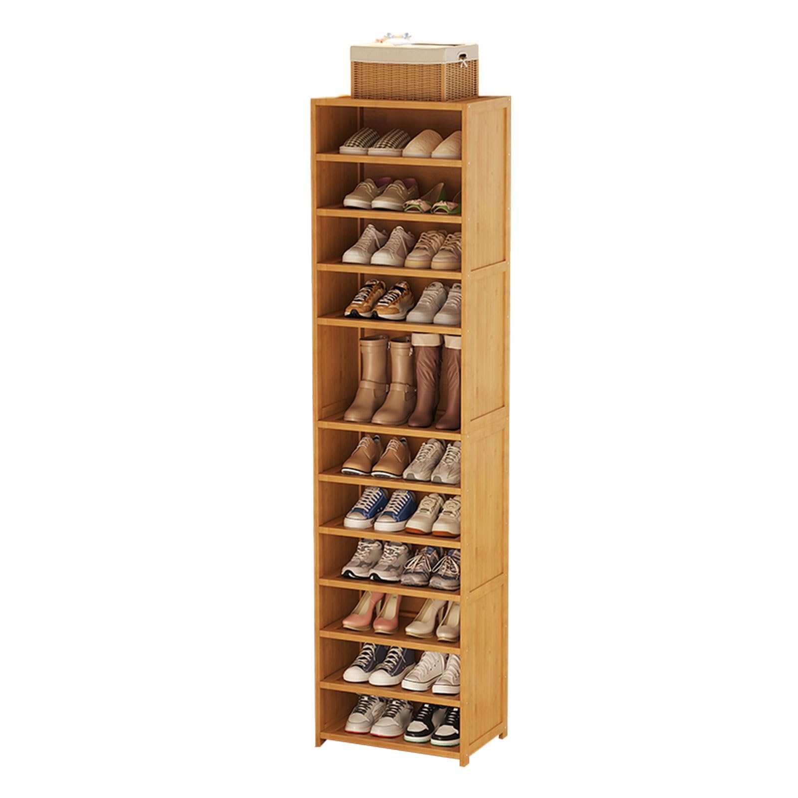 Scarpiera sottile a 11 ripiani, salvaspazio, traspirante, per armadi e armadi (40 x 33 x 190 cm), ideale per spazi ristretti