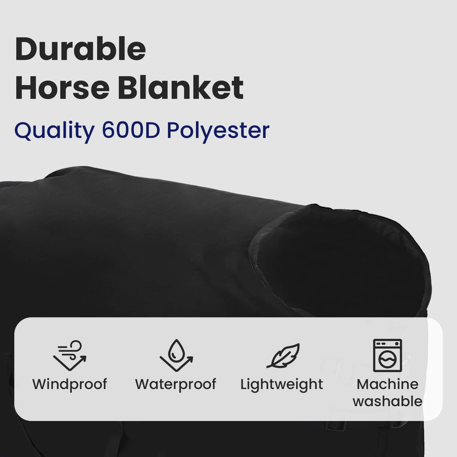 vidaXL Manta para Caballo Verde Oscuro y Negro 145 cm Poliéster, Manta Ecuestre Moderna, Cubierta de Invierno, Impermeable, Lavable, Caliente para tu Caballo