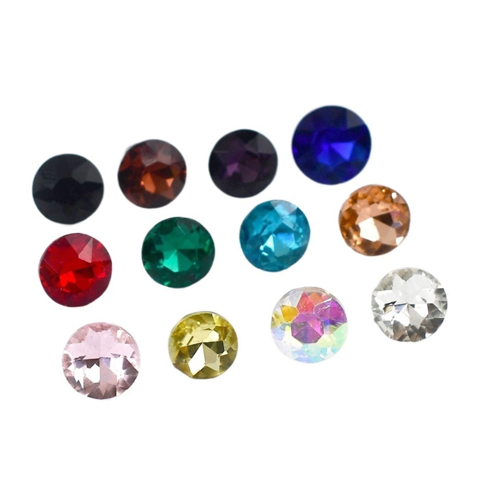 20/50 pièces 9mm Strass Boutons Verre Diamant Chemise Tige Boucle Bricolage vêtements col Couture décor matériel Accessoires(Rose,9mm-50Pcs)