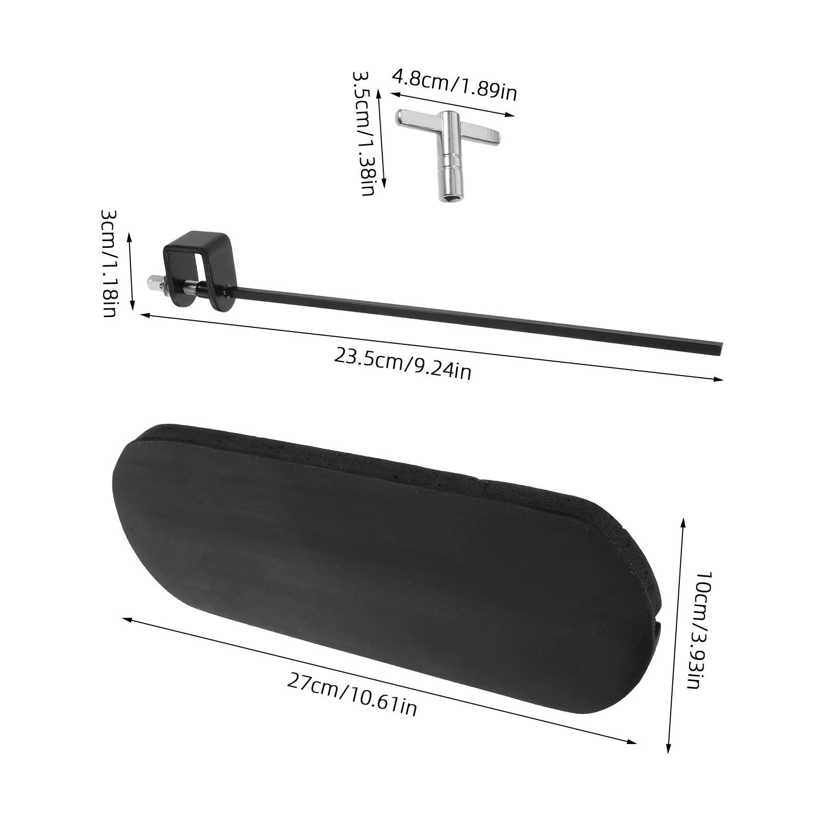 Kisangel Sordina per grancassa con chiave di accordatura, sordina per cassa da 20"-22", tappetino insonorizzante per allenamento, isolamento acustico, ideale sia per batteristi principianti