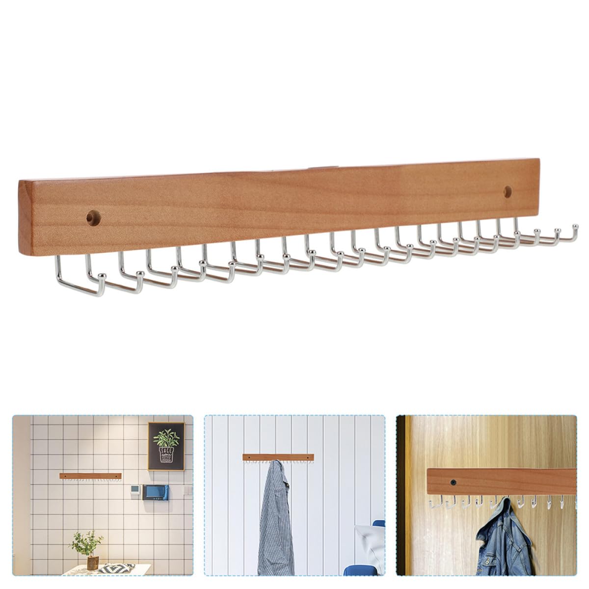 Colgador de Corbatas y Cinturones 2 Unidades de Hierro Soporte Multifuncional Montado en Pared para Armario Dormitorio y Entrada Fácil Instalación