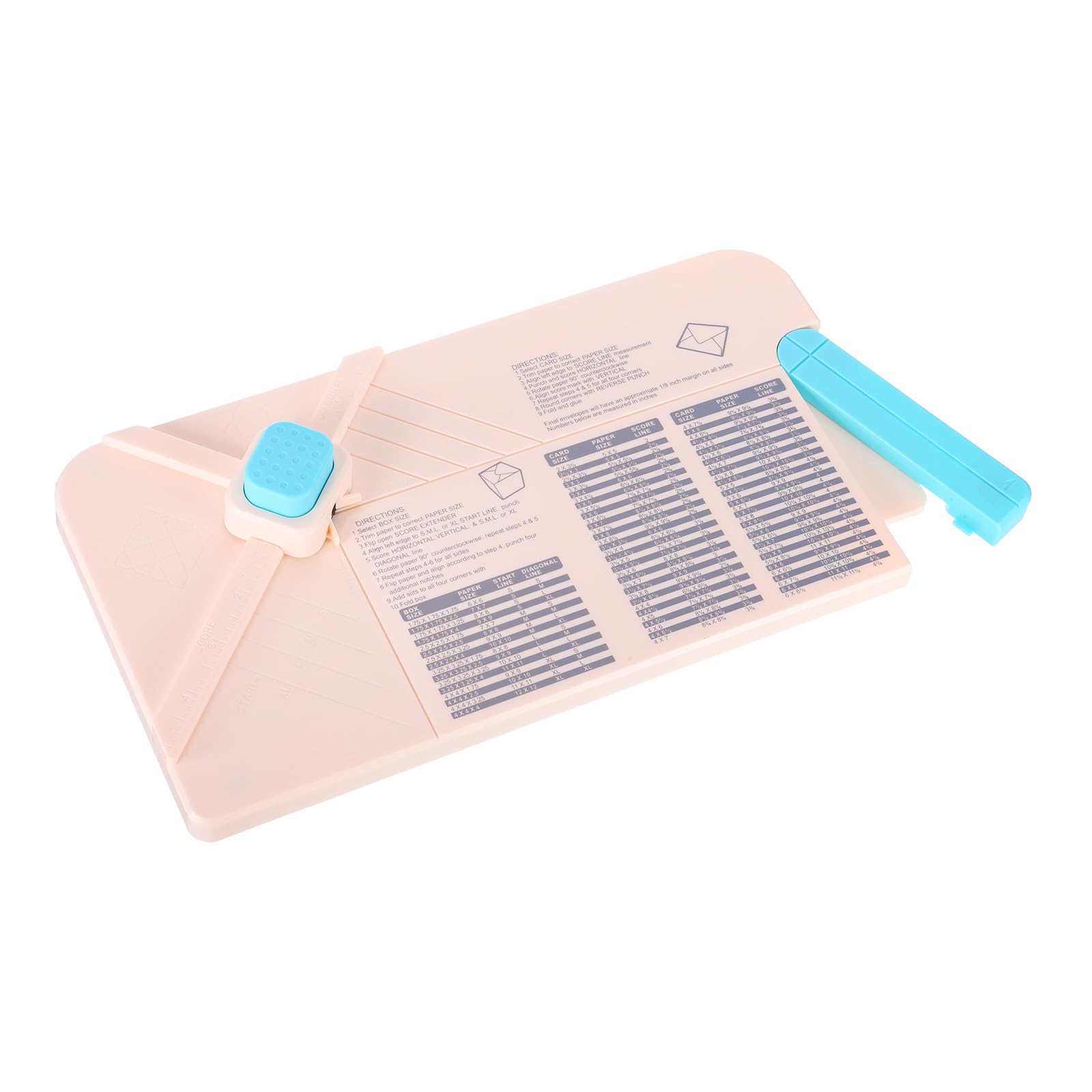 PATIKIL Perforatrice per buste, 4 in 1, rotonda, in plastica, per creare biglietti regalo, per fai da te, scrapbooking, fiocchi, bianco