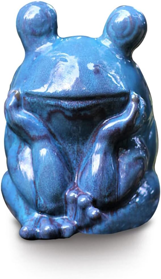 PLANTATOREM Thinking Frog-Falling Aqua-8.5" L x 8.0" W x 14.0" H