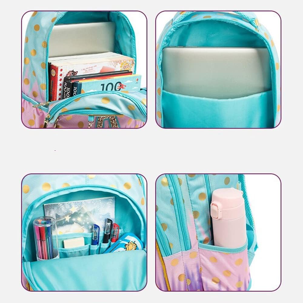 Mochila Rodinha Escolar Infantil de Lancheira e Estojo Lápis Ideal para Meninos e Meninas de 7 a 12 Anos (amor02)