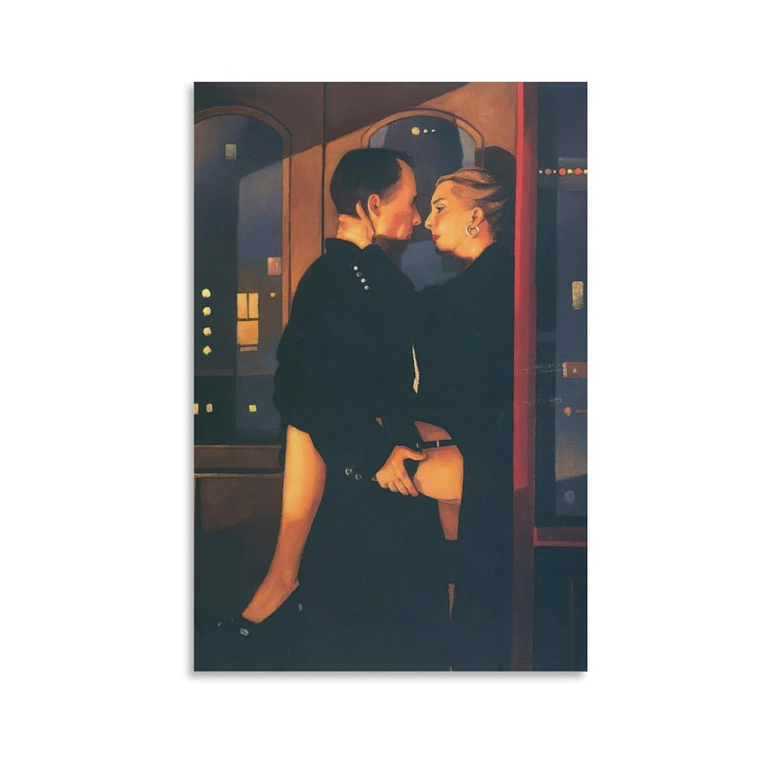 Soho Nights by_Jack_Vettriano Wall Art Prints Poster23 Canvas Wall Art Picture Prints Hanging Photo Decor Home Artworks 20x30inch(50x75cm)