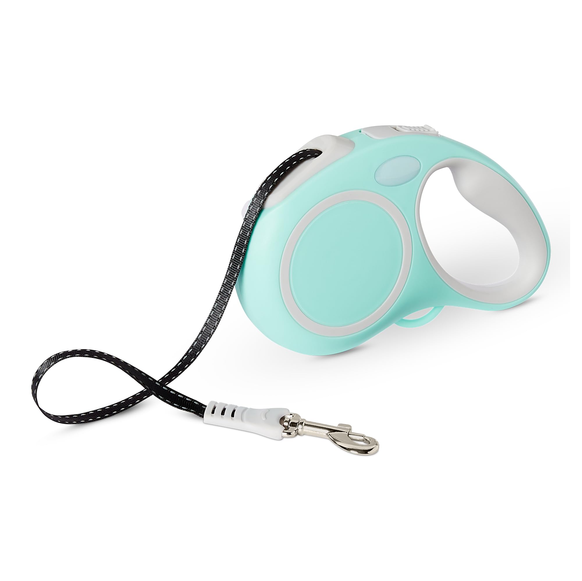 Amazon Basics Retractable Dog Leash, Double-Sided Reflective, 5m, Size S, Blue