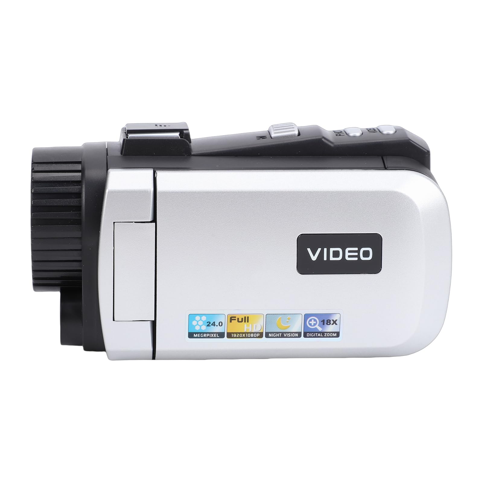 1080P 24MP Video Camera Camcorder with 3.0 Inch 270° Rotatable Screen, 18X Digital Zoom, Electronic Image Stabilization, Night Mode, TypeC Port & Compass for Vlogging, Travel, (Silver Grey)-image-45