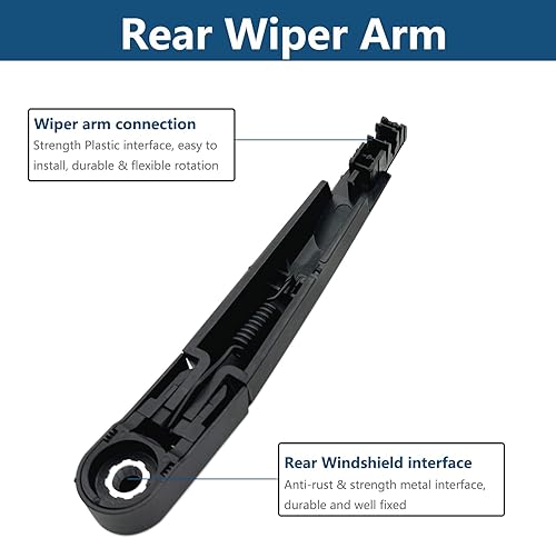 Miniatura 5 de Brazo del limpiaparabrisas trasero con limpiaparabrisas para Chevrolet Spark 2016-2022 Reemplazo de limpiaparabrisas trasero OEM # 95391372,