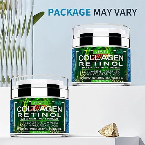 Miniatura 2 de AIWEI Crema hidratante facial de colágeno – Hidratante, hidratante y recuperación – Crema facial de día y noche con retinol y ácido hialurónico