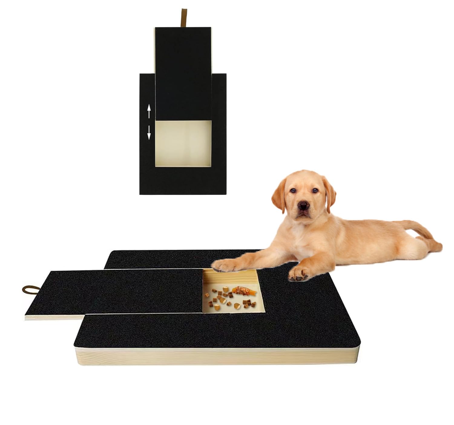 DLULTEP Dog Scratch Board For Nails,Dog Scratch Board with Built in Snack Box Multifunctional Scratching Boards Dog Nail File Board For Pets