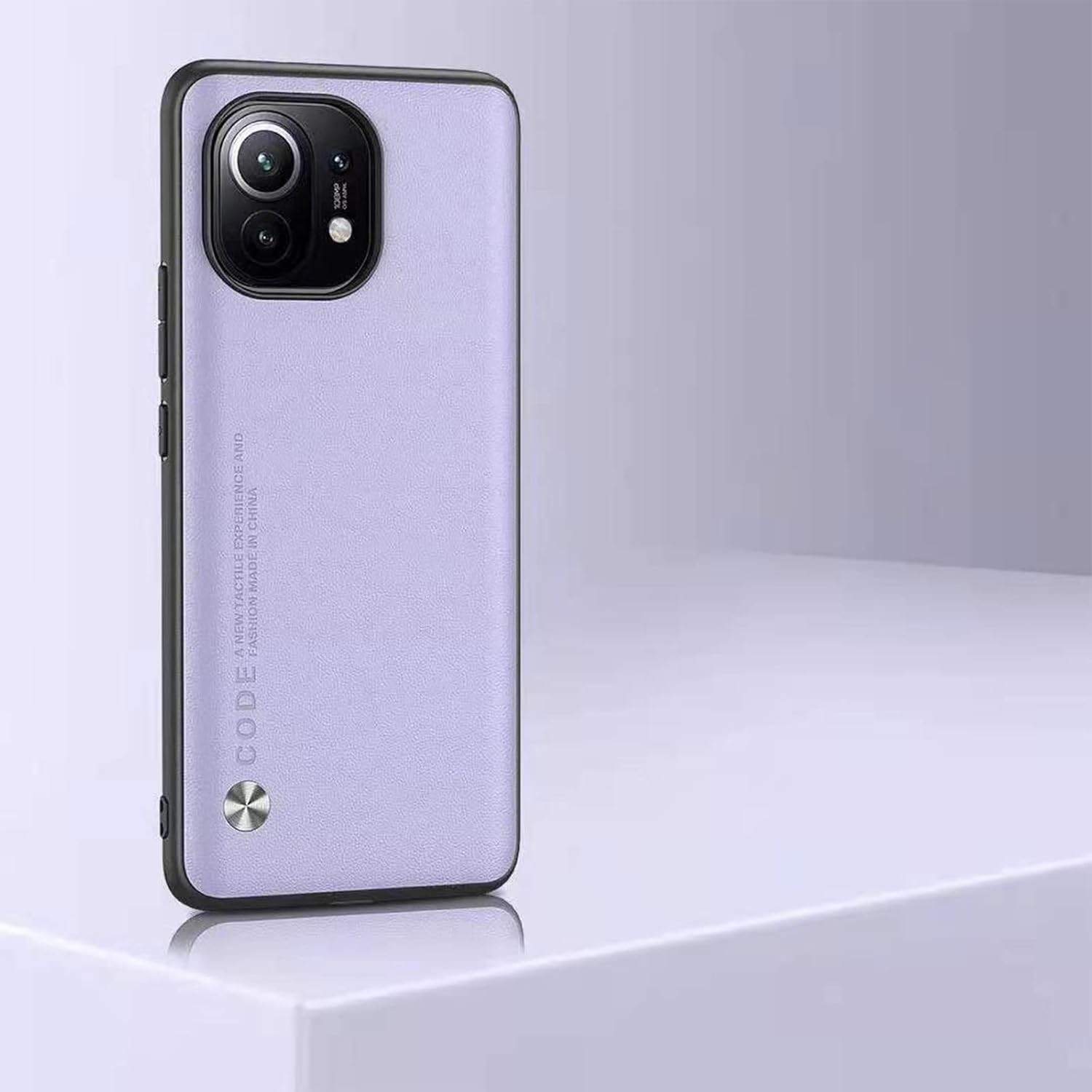 Funda de piel para Xiaomi 13, ultra delgada para Xiaomi 13 de carga inalámbrica, piel sintética impermeable y TPU suave, a prueba de golpes, funda trasera para Xiaomi 13, morado claro