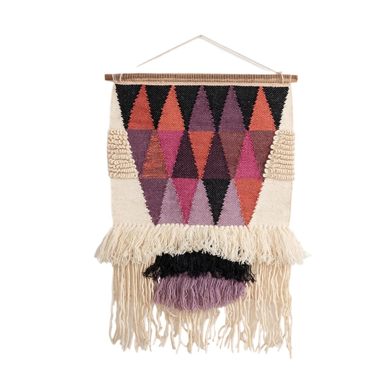 BDFJEDS Tapestry Wall Hanging Macrame Wool Wall Hanging, Handmade Woven Tapestry For Living Room(50x80cm)