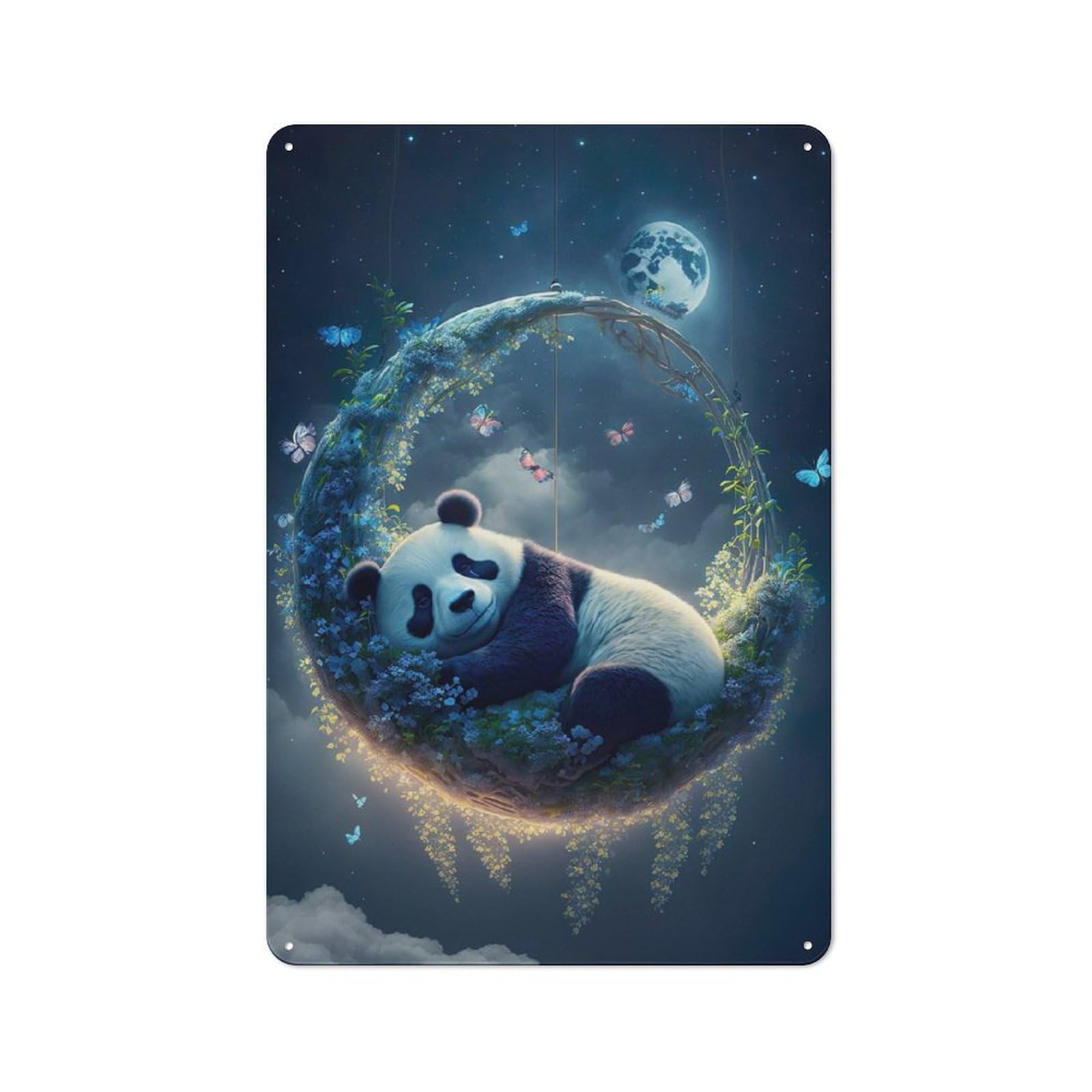 Panda Naps Cottage Metal Wall Decor 30x20cm, Shed Metal Sign for Patio Bar, Workshop, Shed Or Kitchen