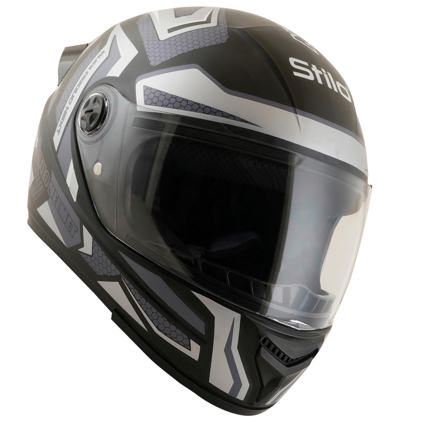 Western Era G3 Full Face Helmet | Graphics | ISI Certified | Spoiler | Impact Resistant ABS Shell | UV Protection Visor | Enhanced Design | Comfort & Style (Black Matte-Silver, XLarge)-image-25