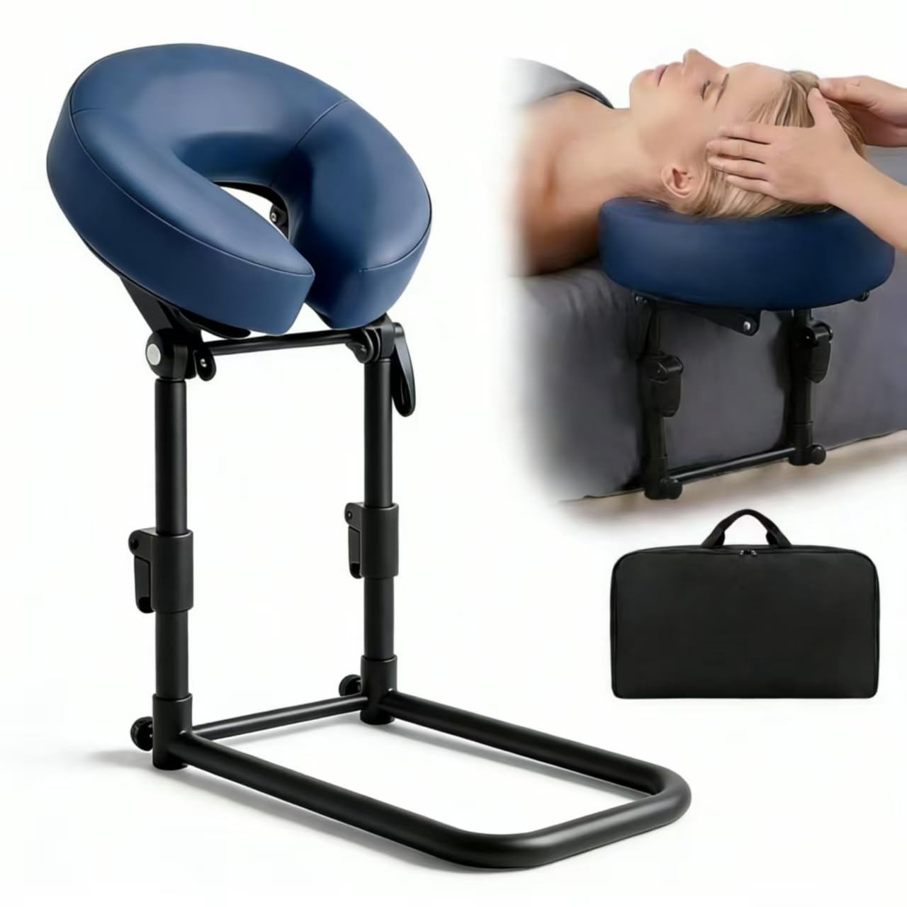 Massage Head Rest for Bed, Adjustable Massage Face Cradle, Home Mattress Top Massage Kit, Home Spa and Salon Table Attachment, Massage Pillow Face Down Perfect for Eye Surgery Recovery & Relaxation