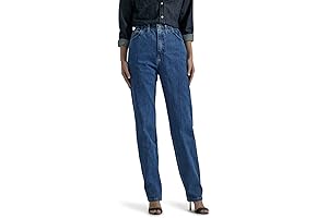 Lee Women's Relaxed Fit Side Elastic Tapered-Leg Jean