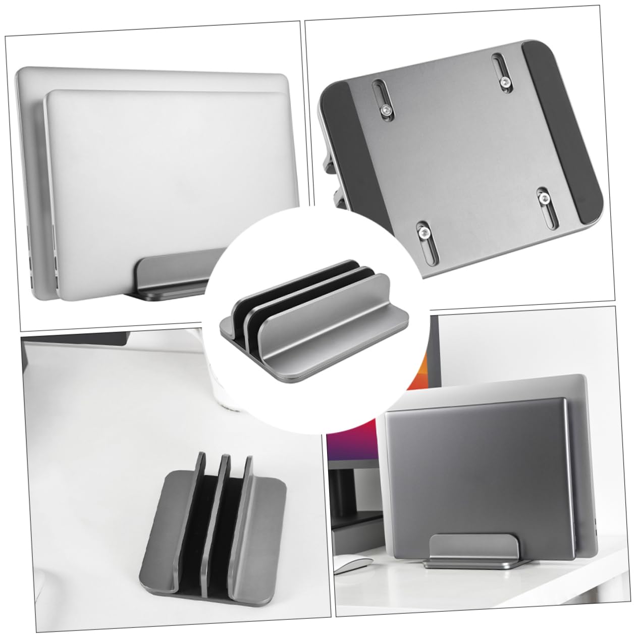 jojofuny Mesa para Portátil Base De Montaje Vertical para Portátil Soporte De Aluminio Soporte Ligero Y para