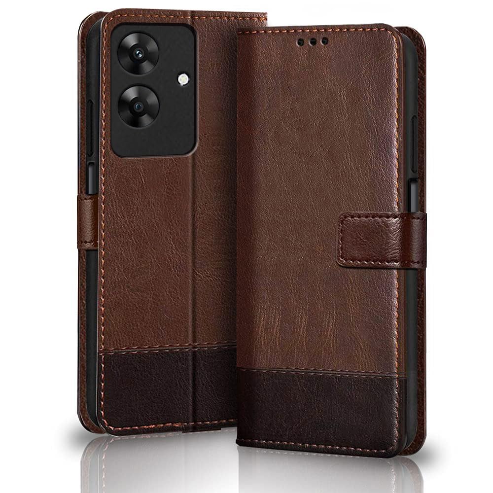 TheGiftKart Flip Back Cover Case for Realme Narzo N61 | Dual-Color Leather Finish | Inbuilt Stand & Pockets | Wallet Flip Back Case Cover for Realme Narzo N61 (Faux Leather, Brown & Coffee) (B0DBQ5V25G) Amazon Price History, Amazon Price Tracker