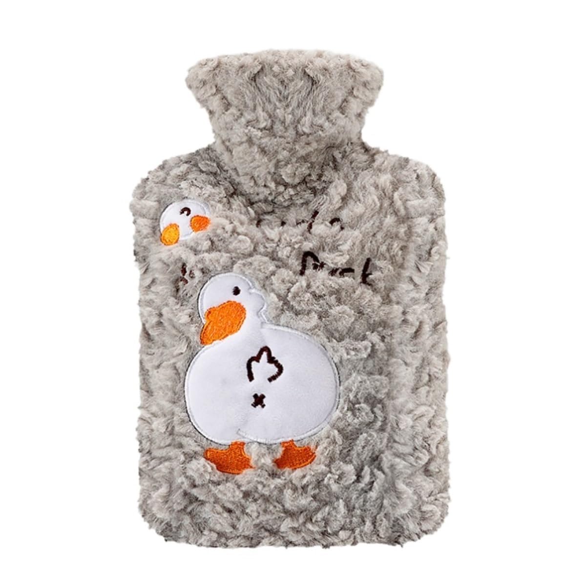 Bolsa de Agua Caliente Bolsa Llena De Agua Caliente Del Calentador De La Mano De La Cubierta Del Paño De La Felpa De La Botella De Agua Caliente Llenada De Agua Hot Water Bottle Segura(G,17x27cm)