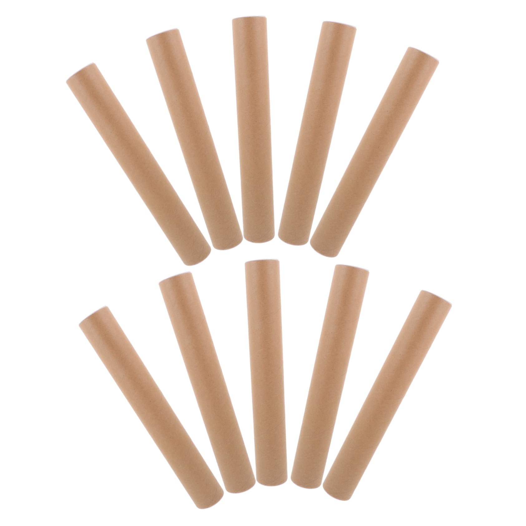 LALAFINA 10pcs Mailing Tube Cardboard Tubes Clear Artwork Tube Cardboard Shipping Tubes Corrugated Brown Paper Tube Map Tube Shipping Cylinders Mesh Poster Packaging Lid Postal Khaki Abs