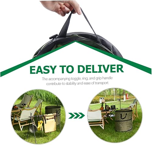Miniatura 3 de BESPORTBLE Bote de basura plegable para acampar, para exteriores, papelera plegable, bolsa de basura plegable, cubo de basura plegable para