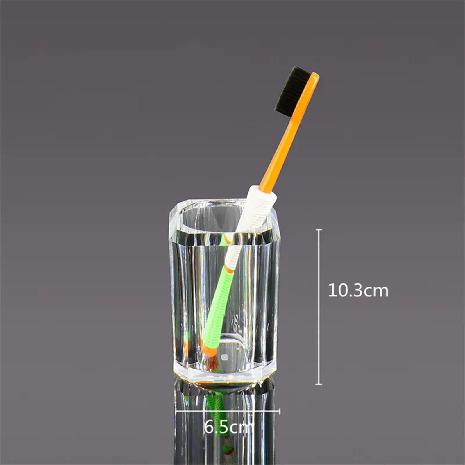 Dispensador de Jabon Juego de baño Transparente, Accesorios Almacenamiento for Inodoro, dispensador jabón, Botella, Plato, Soporte for Cepillo Dientes, Cuarto(4pcs Black)