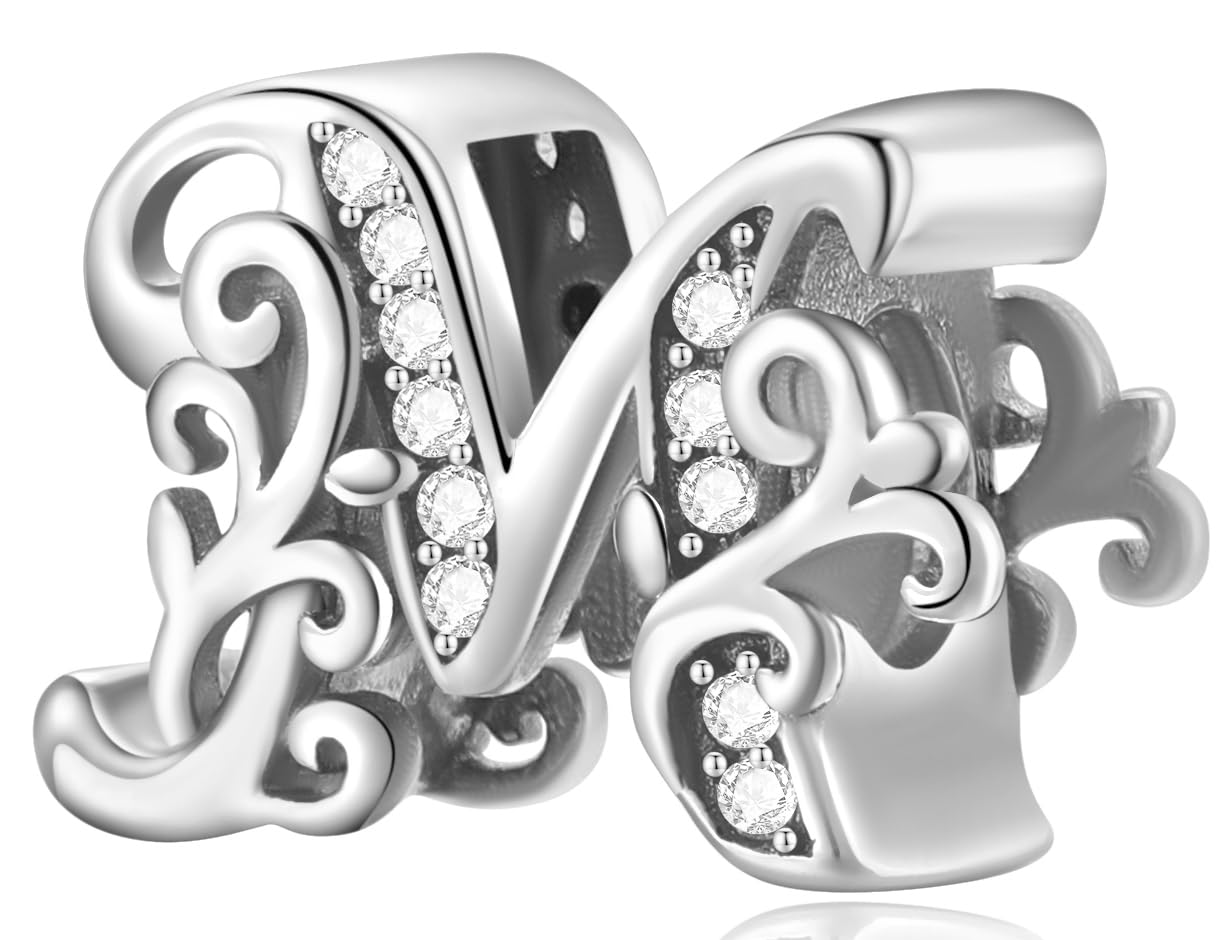 FLUFLO Charm Anhänger Damen Buchstabe A-Z für Armband 925 St
