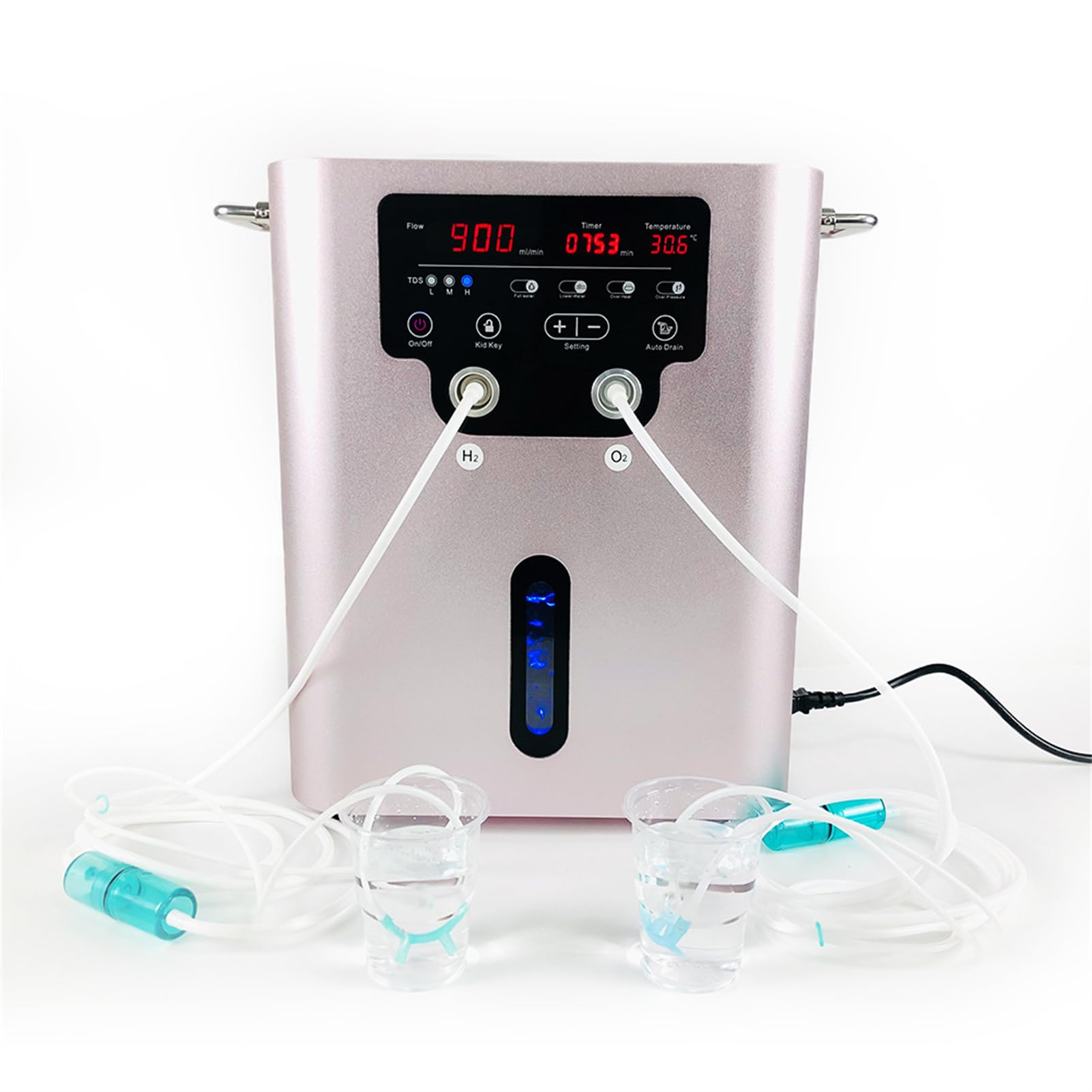 99,99% inhalator H2 o wysokiej czystości, oddzielony HO, 900 ml/min, generator wody do inhalacji wodorowej, jonizator wody SPE PEM