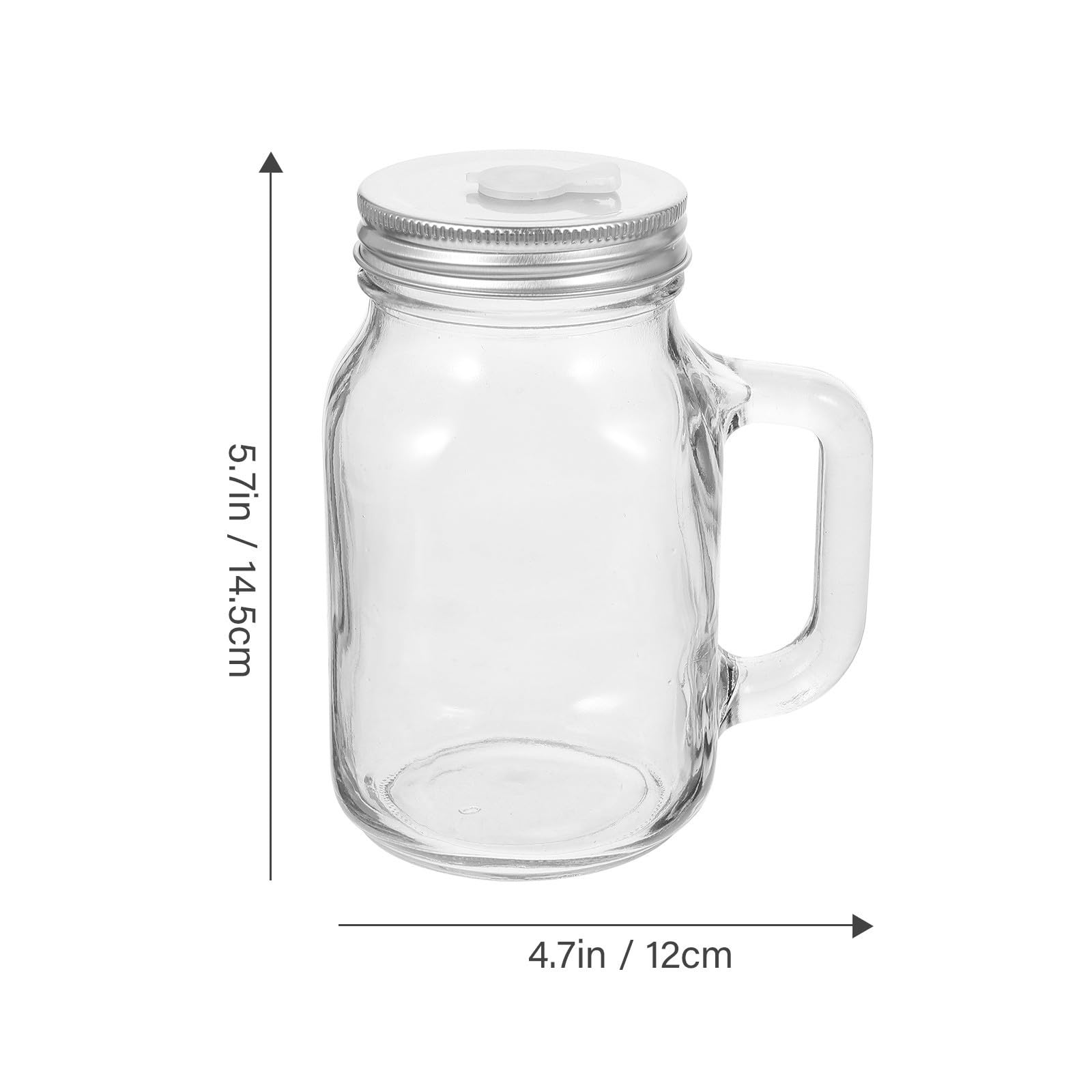 Wiederverwendbare Glasflasche 650ml 2 Stück aus Edelstahl für Getränke | Saft, Milch, Joghurt und Mehr, Flacher Boden, Trinkbecher mit Strohhalm, Transparentes Design