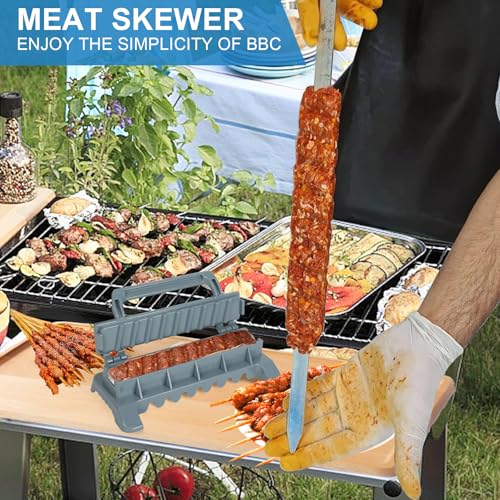 Kebab Maker Presse Spieße, Aktualisiertes Einfache Kebab Maker Presse Kebab, Tragbare Kabob Grillspieße, Wiederverwendbare Manuelle Kabob, Manueller Kabob Maker, Kabob Maker für Grillpartys – Bild 5
