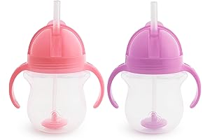 Munchkin Any Angle Weighted Straw Trainer Cup, Perfect for Babies 6 Months and Up