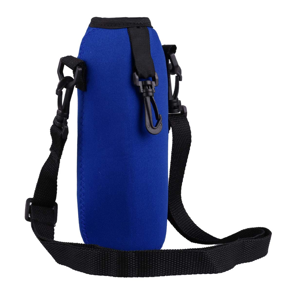 Freebily 750ML Adjustable Shoulder Strap Water Bottle Carrier Insulated Neoprene Water Bottle Holder Bag Case Pouch Cover Blue One Size