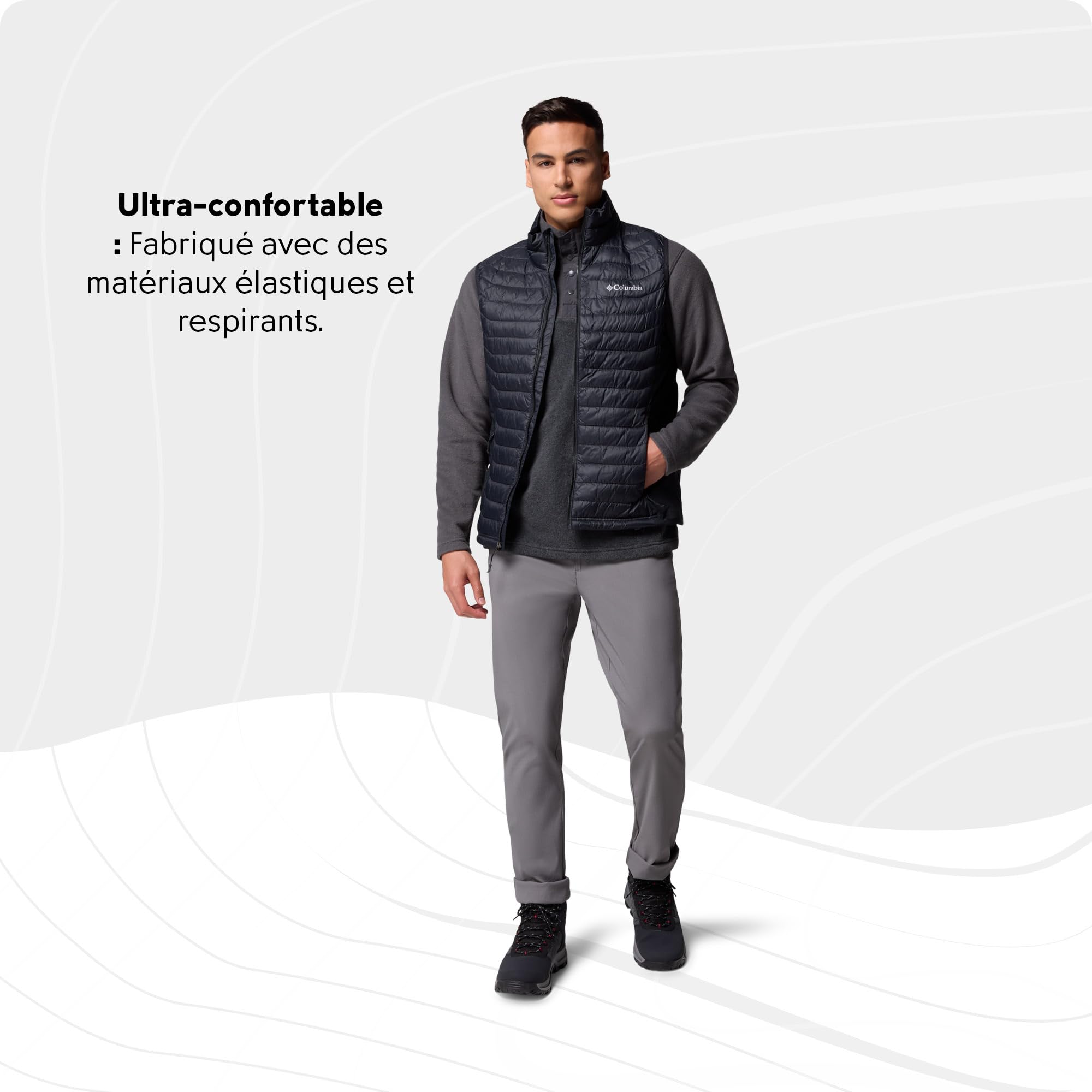 Columbia Powder Pass Hybrid Vest, Doudoune Sans Manches pour Homme