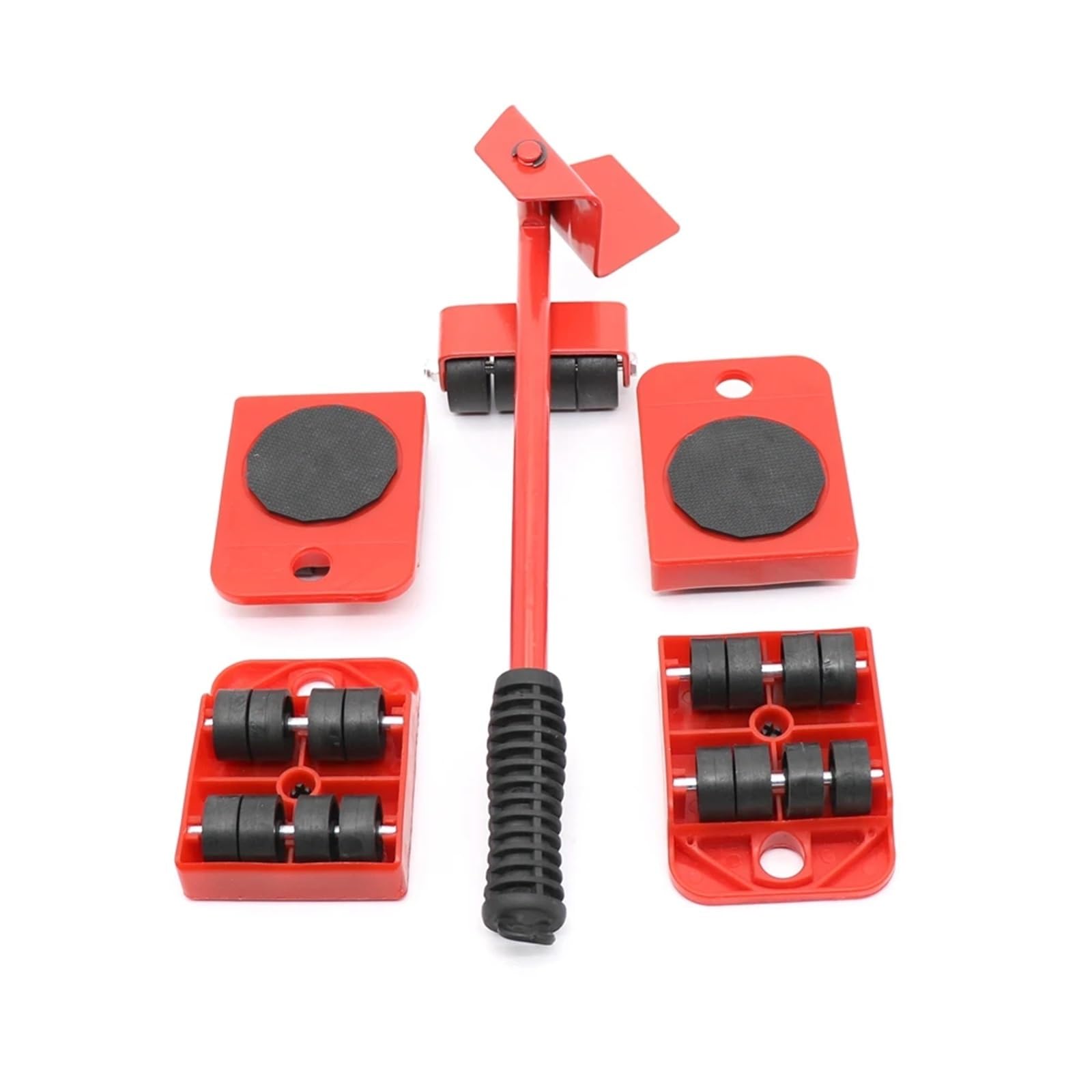 Piede di Porco per Mobili Strumento for lo spostamento di mobili pesanti, pannello da 4 pezzi con piede porco, sistema ruote for il sollevamento, carrello elevatore for la casa, set trasporto(Yellow)