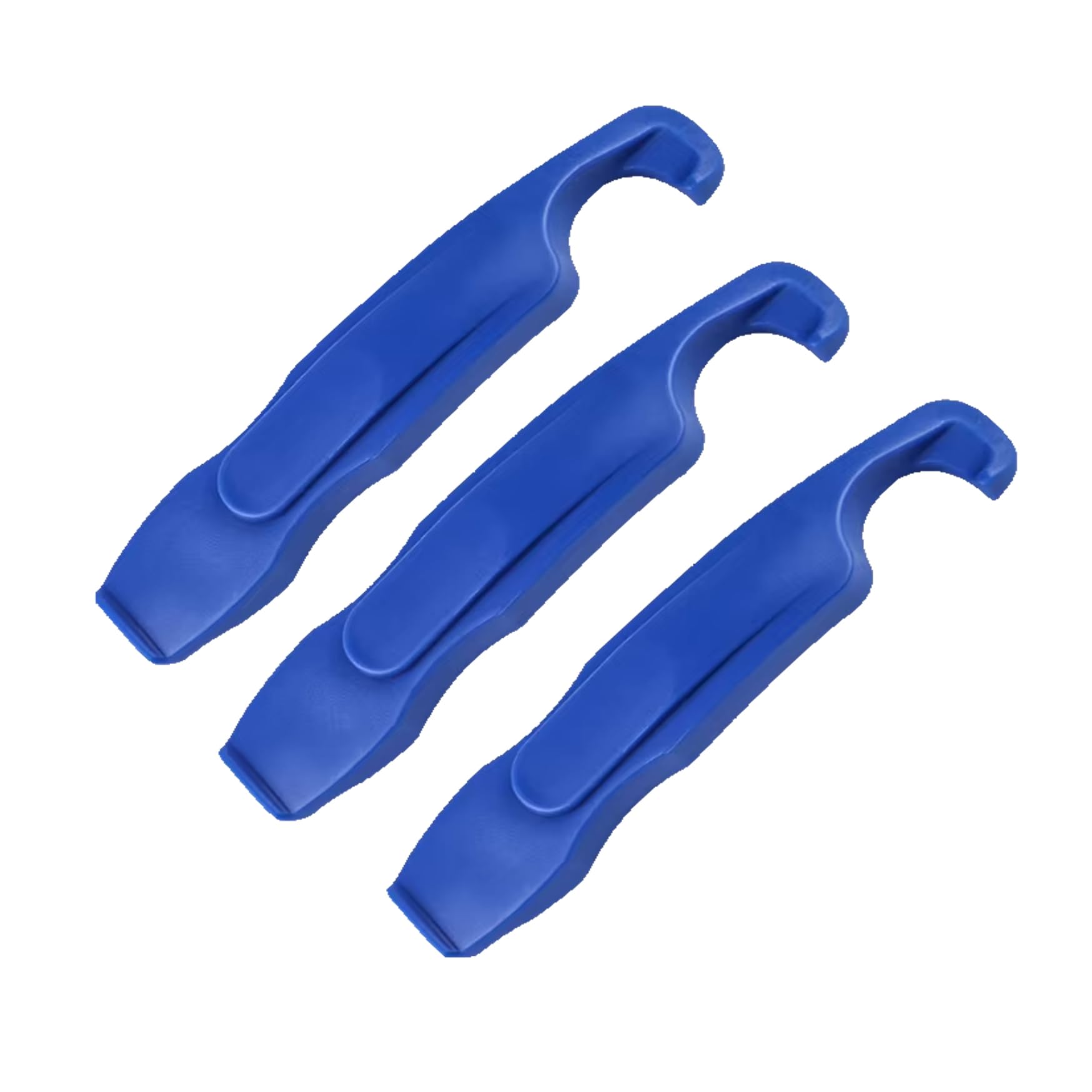 RUBAA Ultra Strong Bicycle Tyre Levers, Set of 3, Red, Yellow, Grey, Blue and Black - Suitable for Carbon, Alloy and Steel Wheels (Blue)