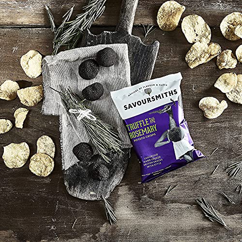 Savoursmiths Hand Cooked Potato Chips, Truffle & Rosemary, 5.29 Ounce , Gluten Free, Vegan, Non Gmo, All Natural, 4 Count #TOP2