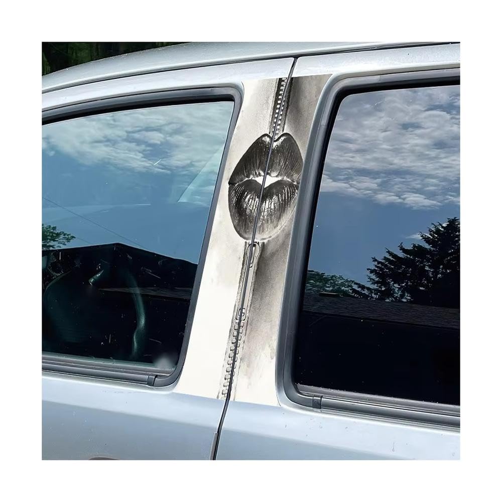 Bertdcx One Color Door Pillar Window Trim Anti Scratch Sticker Zipper Lips Glossy Material Protective Film Auto Parts